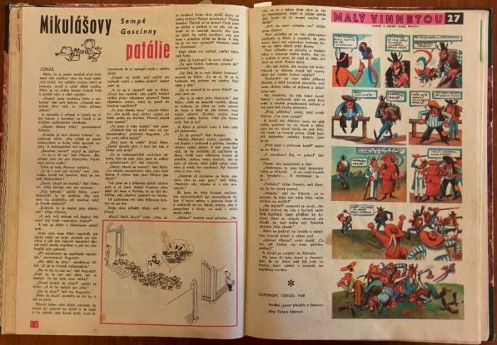 Ohníček 1967 (nekompletní 18. ročník, pouze čísla 1 až 7, 9 až 11, 10 čísel, vázáno)