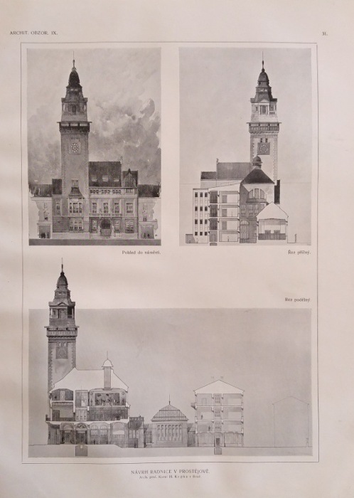 Architektonický obzor 1910 (kompletní 9. ročník, 12 čísel) vázáno