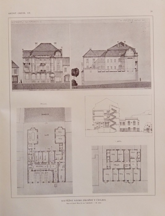 Architektonický obzor 1908 (kompletní 7. ročník, 12 čísel) vázáno