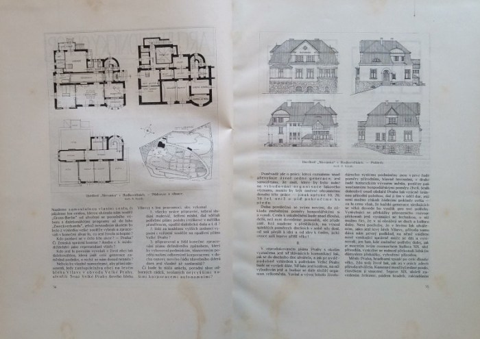 Architektonický obzor 1917 (kompletní 16. ročník, 12 čísel) vázáno