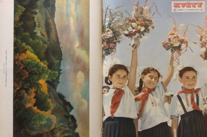 Květy 1958 (nekompletní 8. ročník, pouze čísla 36-52) vázáno