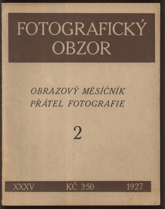 Fotografický obzor 1927. Obrazový měsíčník přátel fotografie (kompletní 35. ročník, 12 čísel)