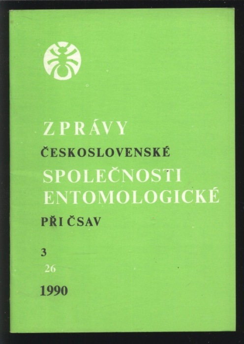 Zprávy Československé společnosti entomologické při ČSAV 1990 (kompletní 26. ročník, 4 čísla)