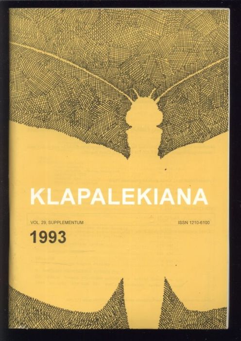 Klapalekiana 1993 (kompletní 29. ročník, 4 čísla / 2 sešity)  plus  Suplementum
