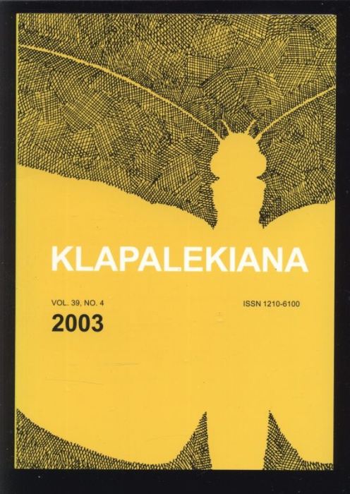 Klapalekiana 2003 (kompletní 39. ročník, 4 čísla / 2 sv.)