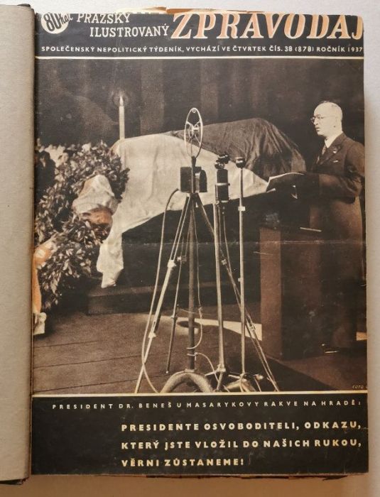 Moravský ilustrovaný zpravodaj / Pražský illustrovaný zpravodaj 1934-1937 (konvolut cca 50 čísel) vázáno