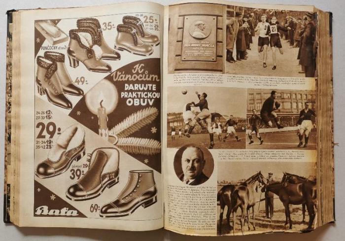 Moravský ilustrovaný zpravodaj / Pražský illustrovaný zpravodaj 1934-1937 (konvolut cca 50 čísel) vázáno