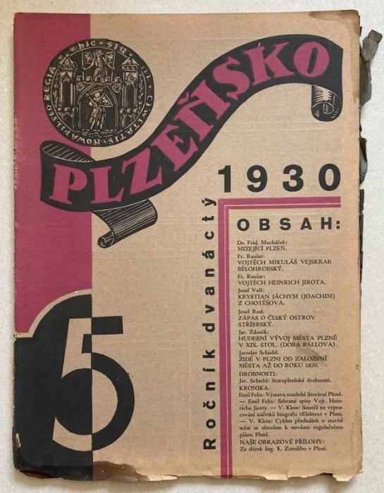 Plzeňsko 1930 (čísla 1 až 6) kompletní 12. ročník