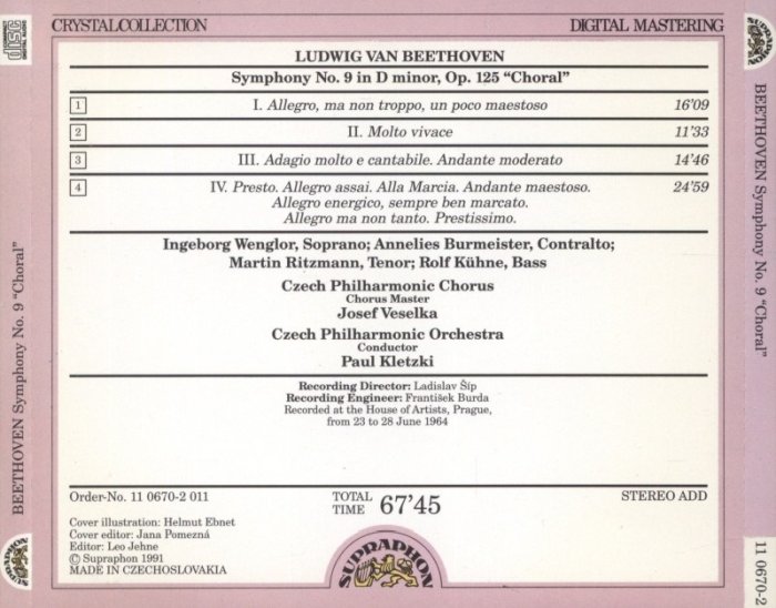 Beethoven, Ludwig van - Symphony No. 9 Choral (CD)