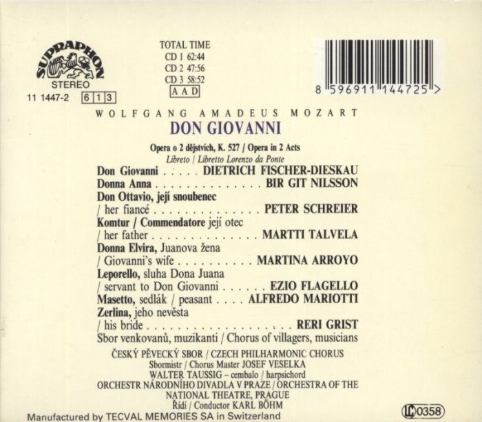 Mozart, Wolfgang Amadeus - Don Giovanni ( 3 CD)