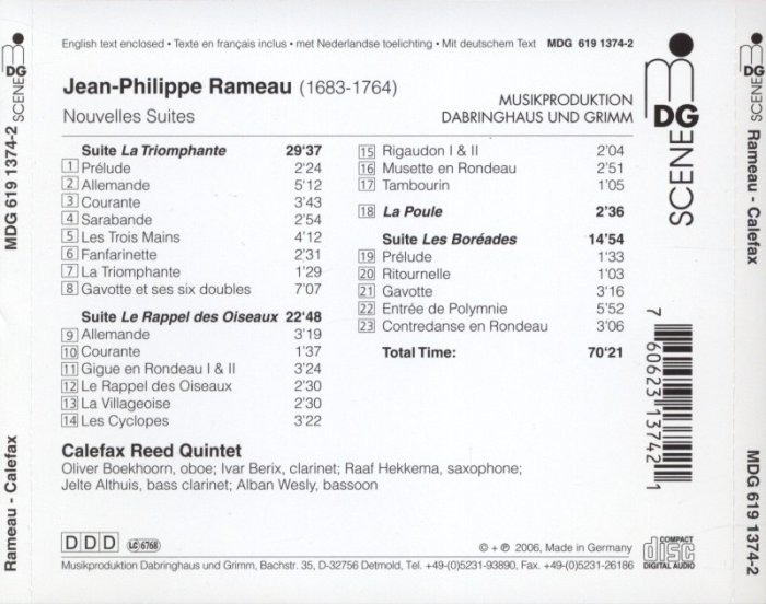 Rameau, Jean-Philippe - Nouvelles suites (CD)