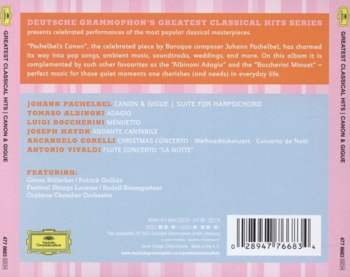 Greatest Classical Hits - Canon  a  Gigue (CD)