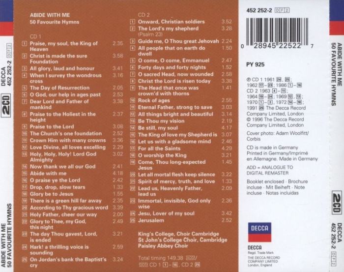 Abide with me - 50 favourite hymns (2CD)
