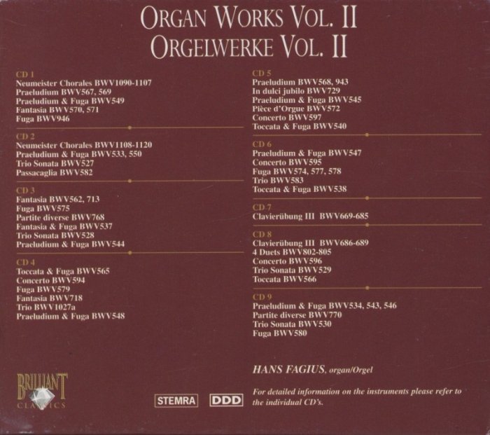 Bach, Johann Sebastian - Organ Works vol. II (9CD)