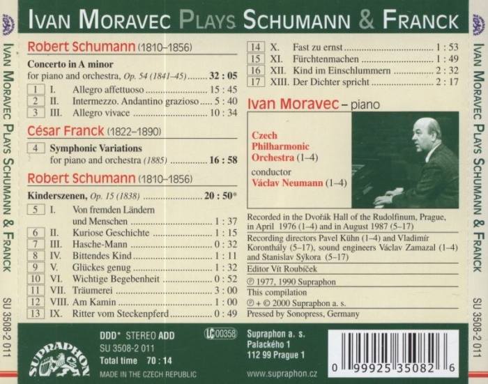 Ivan Moravec plays Schumann  a  Franck (CD)
