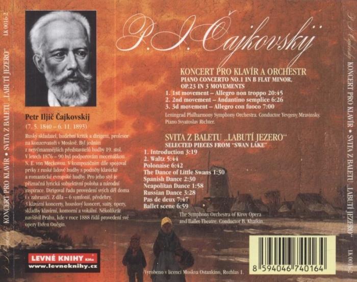 Čajkovskij, Petr Iljič - Koncert pro klavír a orchestr / Svita z baletu "Labutí jezero" (CD)