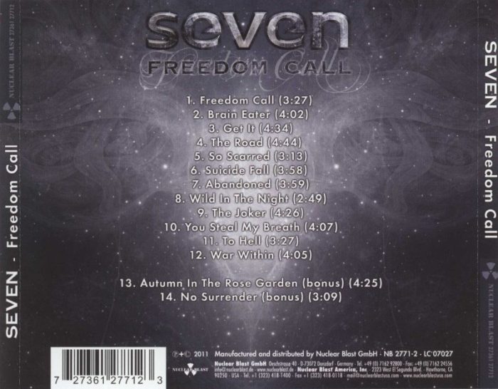Seven - Freedom Call (CD)