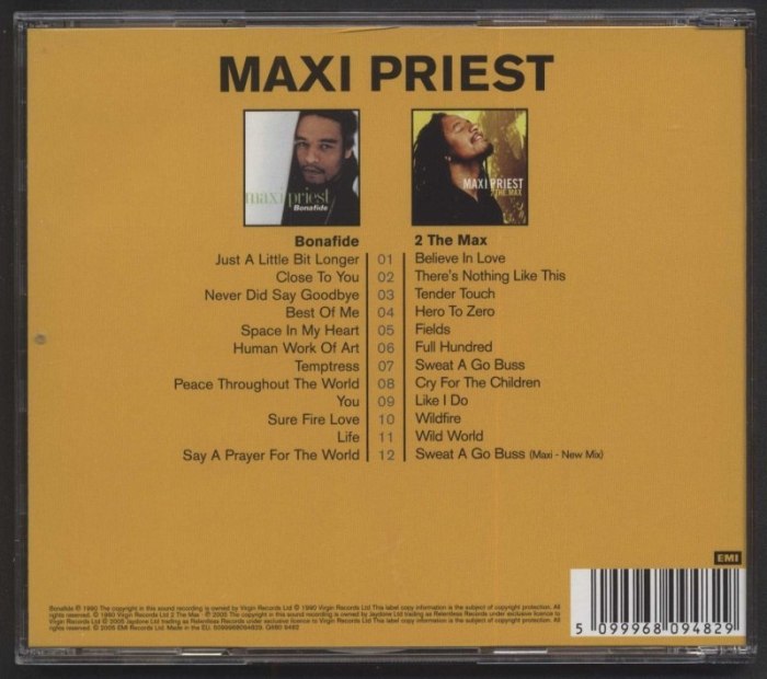 Maxi Priest - Classic Albums - Bonafide / 2 the Max (2CD)