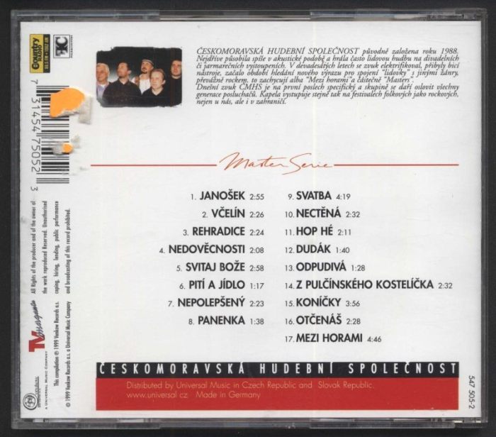 Českomoravská hudební společnost - Master Serie (CD)