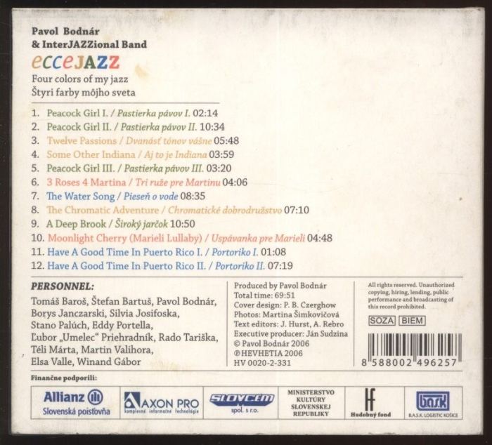 Pavol Bodnár and InterJAZZional Band - Ecce JAZZ (CD)
