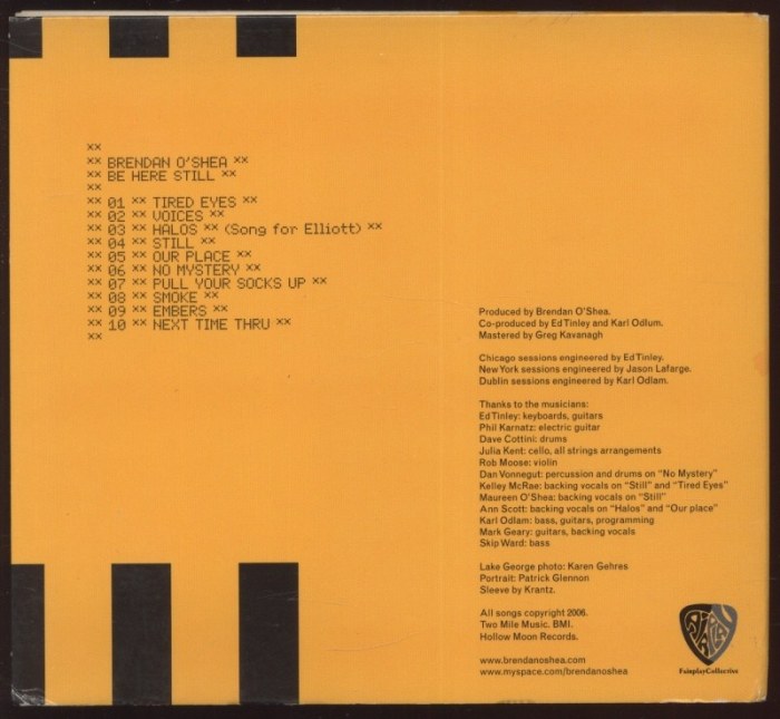 Brendan O' Shea - Be Here Still (CD)