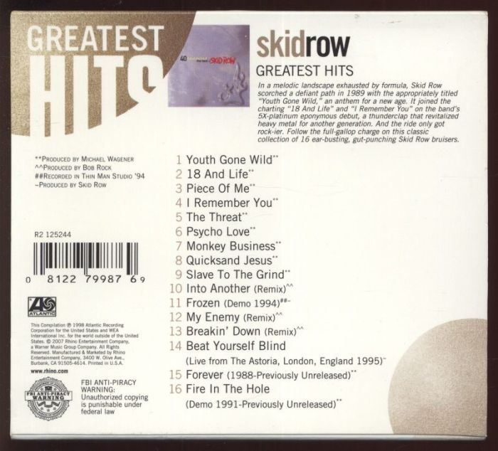 Skid Row - 40 Seasons - The Best Of Skid Row (CD)