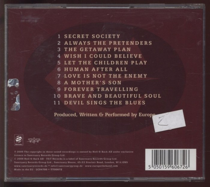 Europe - Secret Society (CD)
