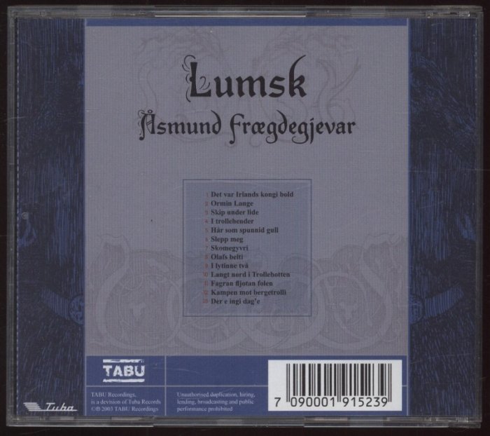Lumsk - Asmund Fraegdegjevar (CD)