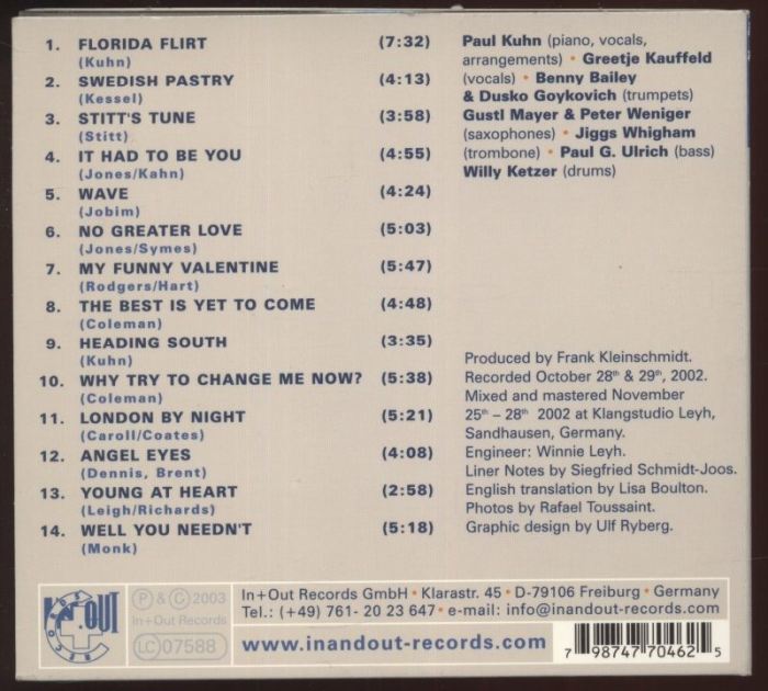Paul Kuhn and the Best - Young at Heart (CD)