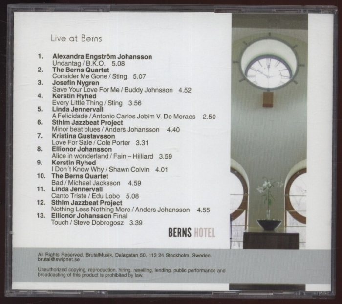 Various Artists - Live at Berns (CD)