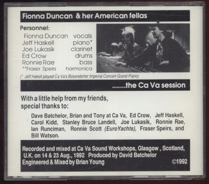Fionna Duncan - ...the Ca Va Session (CD)