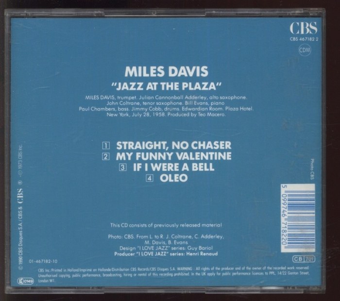 Miles Davis - Jazz At The Plaza (CD)