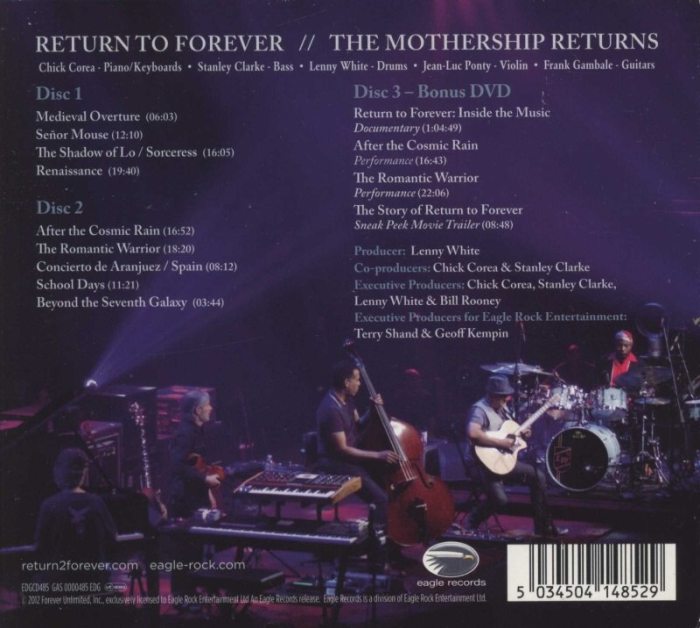Return To Forever - The Mothership Returns (2xCD plus DVD)
