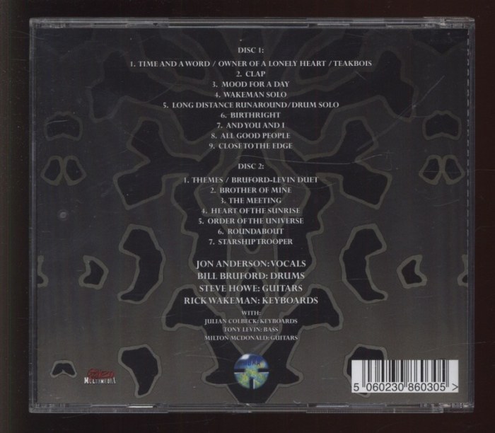 Anderson, Bruford, Wakeman, Howe - Live At The NEC Oct 24th 1989 (CD)