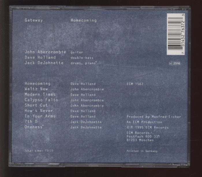 Gateway (John Abercrombie, Dave Holland, Jack DeJohnette) - Homecoming (CD)