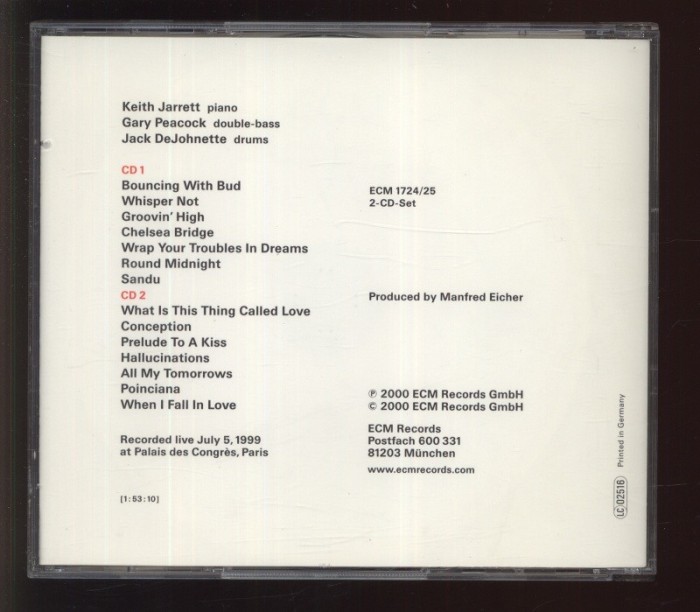 Keith Jarrett; Gary Peacock; Jack DeJohnette - Whisper Not (2xCD)