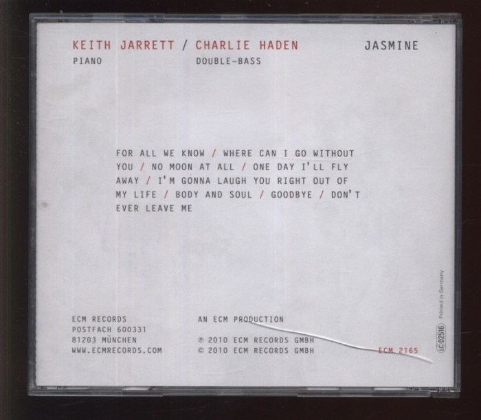 Keith Jarrett; Charlie Haden - Jasmine (CD)