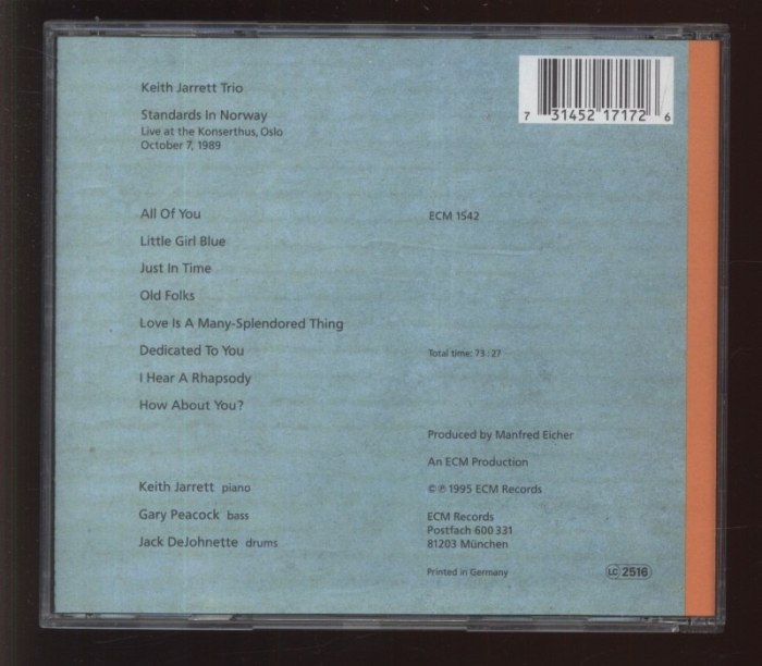 Keith Jarrett Trio - Standards In Norway (CD)