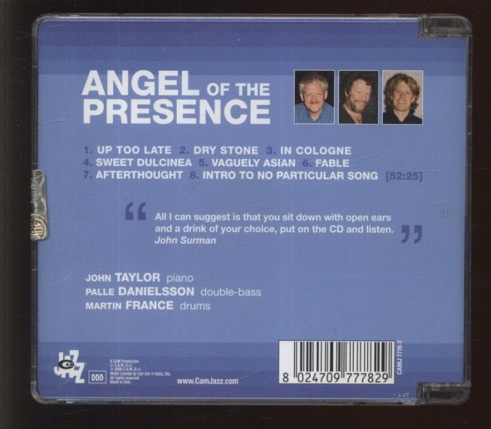 John Taylor, Martin France, Palle Danielsson - Angel Of The Presence (CD)