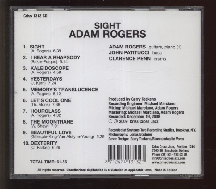 Adam Rogers - Sight (CD)