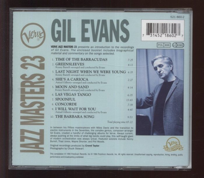 Gil Evans - Verve Jazz Masters 23 (CD)