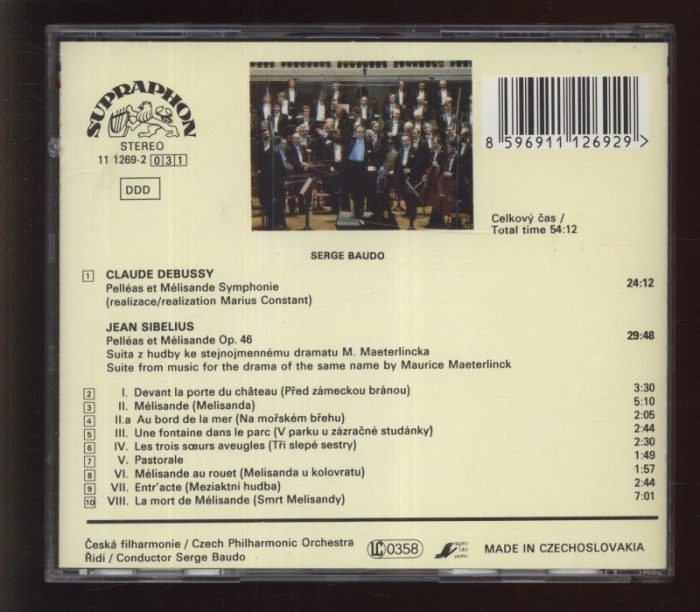 Debussy, Claude; Sibelius, Jean; Czech Philharmonic Orchestra; Baudo, Serge - Pelléas Et Mélisande (Symphonie / Suite) (CD)