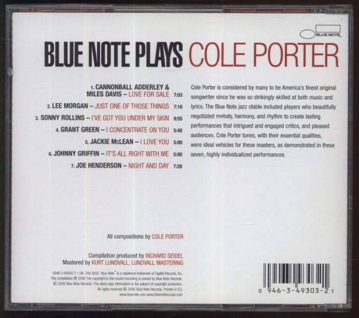 Various Artists - Blue Note Plays Cole Porter (CD)