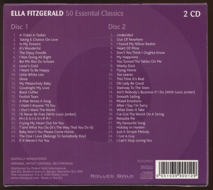 Ella Fitzgerald - 50 Essential Classics (2 CD)