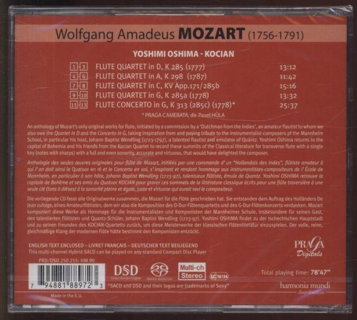 Mozart, Wolfgang Amadeus; Kocian Quartet; Yoshimi Oshima; Praga Camerata; Hůla, Pavel - Flute Quartets (4) Flute Concerto K. 313 (SACD)