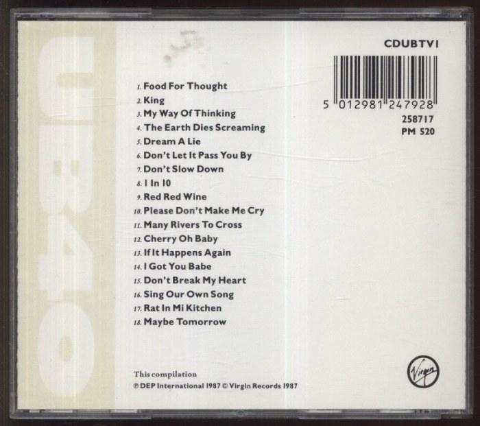 UB40 - The Best Of UB40 - Volume 1 (CD)