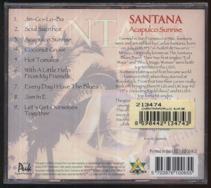 Santana - Acapulco Sunrise (CD)