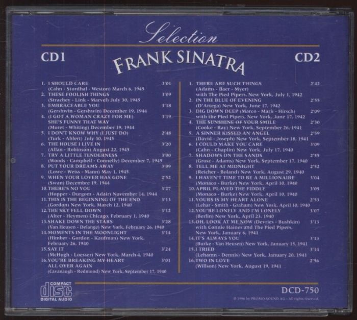 Frank Sinatra - Selection Of Frank Sinatra (2xCD)