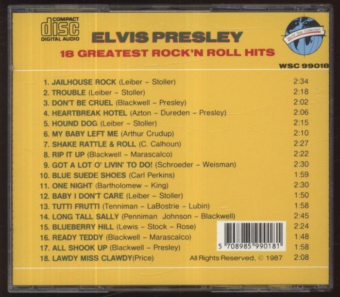 Elvis Presley - 18 Greatest Hits (CD)