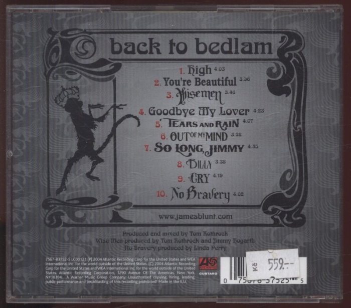 James Blunt - Back To Bedlam (CD)